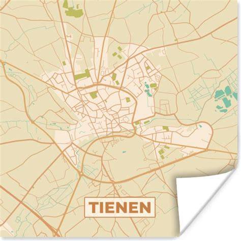 Kaart van Tienen met servicegebied