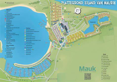 Kaart van servicegebied met hoofdlocatie Maurik