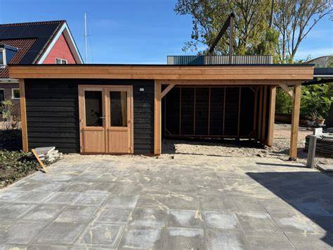3D-design voorbeeld: overkapping met berging