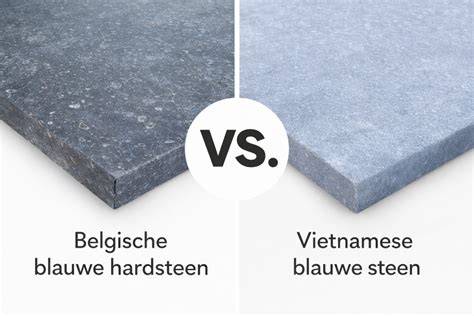 Infographic: Verschillen Belgisch vs Aziatisch Blauwe Hardsteen