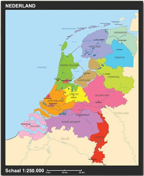 Kaart met winkels en showrooms in Nederland