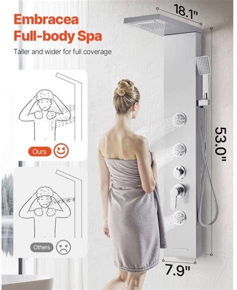 Saniclear Elite 120x80 - Regendouche, handdouche, massagejets