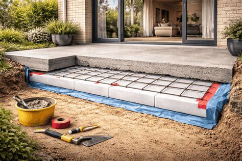 Diagram vochtbarrière onder betonvloer