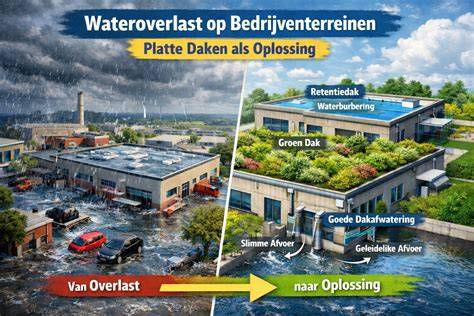 Infographic Regenwaterrecuperatie op platte daken