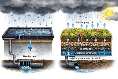 Infographic: Subsidiebedragen en waterbergend vermogen per dakmaat