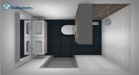 Infographic: Ruimtelijk ontwerp kleine badkamer met dubbele wastafel