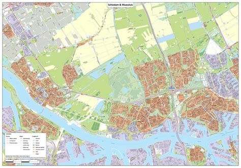 Infographic: overzicht kaart van Schiedam - nieuwbouwprojecten en distillateurs