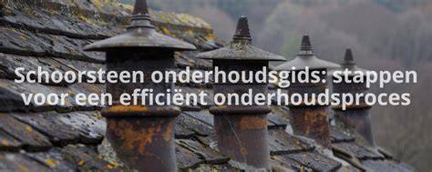 Diagram: stappen in het onderhoudsproces van een schoorsteenveger