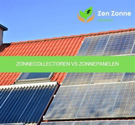 Vergelijking zonnecollectoren vs zonnepanelen infographic