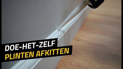 Infographic: Overzicht stappen voor het zagen, plakken en afkitten van plinten
