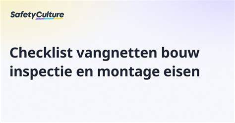 Checklist montage en veiligheidssuggesties