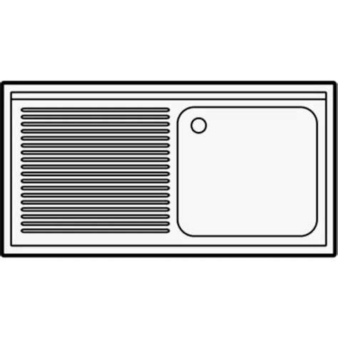 Diagram: verbinding spoelbak, afdruipvlak en achteropstand