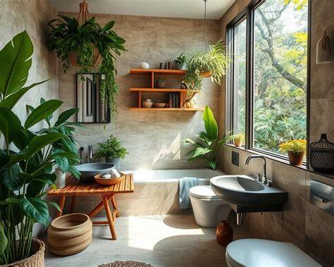 Visualisatie van een duurzame badkamer