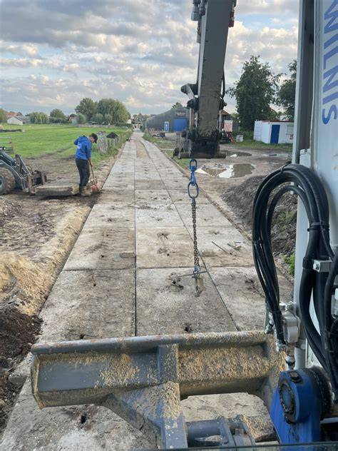 Diagram: Process stap-voor-stap aanleg van betonplaten