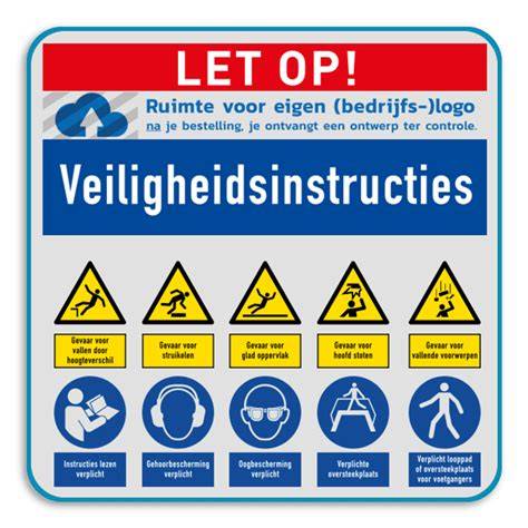 Veiligheidsinstructies pictogrammen