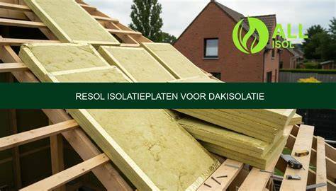 _schema en lay-out voor dakisolatie met resolplaten