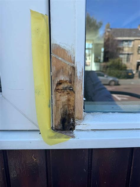 stappenplan reparatie lakbeschadiging en plaatselijke houtrot aan klapraam