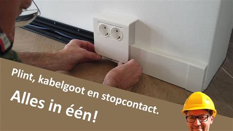 Schema: installatie van kabelgootplint langs muur