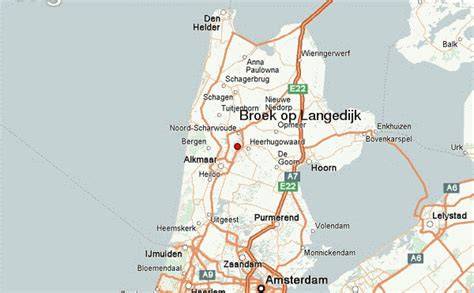 Map met leveringsgebied Broek op Langedijk en omstreken