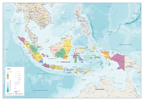Kaart van kokosproducerende landen (Indonesië, Filipijnen, India, Thailand)
