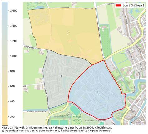 Kaart van Hart van Griffioen en verbindingsroutes in Middelburg