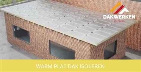 Visualisatie van warm dak op plat dak