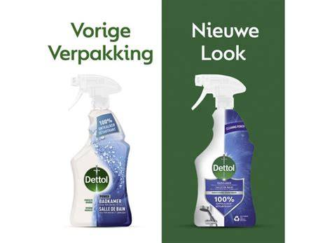 Afbeelding: Dettol Badkamerreiniger op spray met duidelijke gebruiksaanwijzing