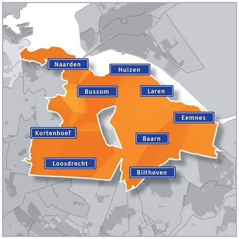 Kaart: Leveringsgebied en servicepunten
