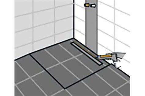 Informatieve infographic over plaatsen van douchegoot en afwatering