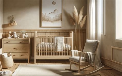 Voorbeeld van een rustige dierenprint in zachte kleuren voor een babykamer