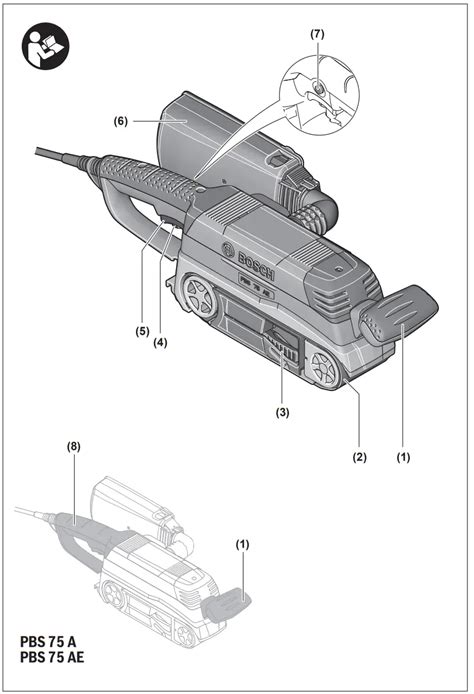 Diagram van de PBS 75 A/E met belangrijkste onderdelen
