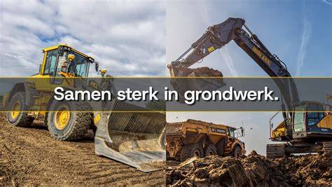 Illustratie van een complete bestratingswerkplaats met grondwerk en machines