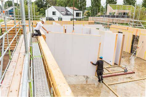 Voorbeelden van prefab elementen in een industrieel gebouw