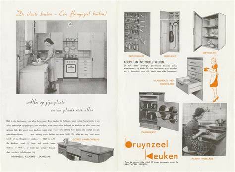 Historische afbeeldingen van Bruynzeel keukens door de jaren