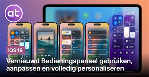 Infographic: Overzicht van de indeling van het Bedieningspaneel in iOS 18 en iPadOS 18