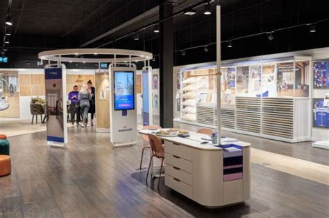 Visualisatie van de Quick-Step Experience Store met verschillende vloeren