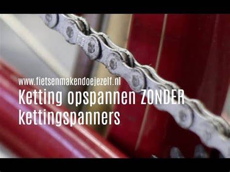 Diagram: Ketting aanspannen met/zonder kettingspanners