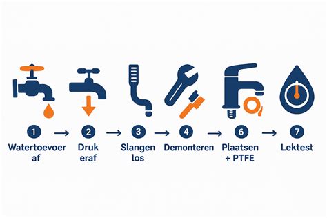 Diagram lekkage opsporingsproces en schadeafhandeling