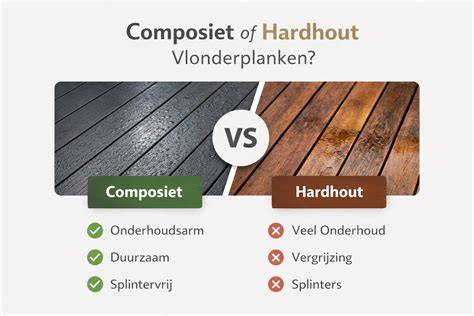 Vergelijking materiaalkeuzes: hout vs. composiet vs. hardhout