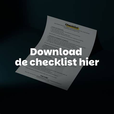 Checklist ondergrond voorbereid