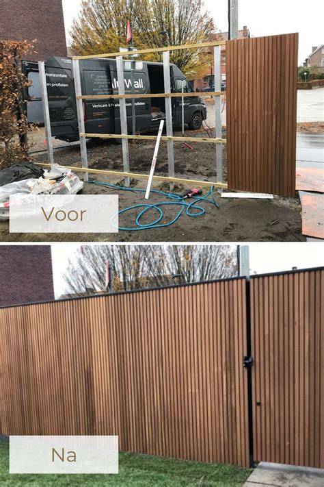 Gevelbekleding als schutting visualisatie