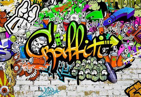 Infographic van graffiti stijlen en materiaalopties