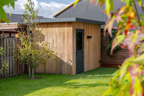 Illustratie: Groen dak op prefab berging