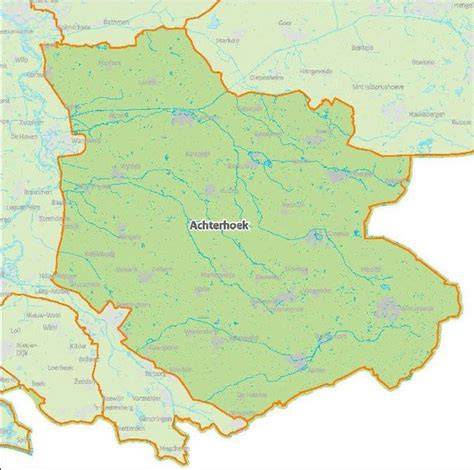 Informatieve kaart van de Achterhoek met mogelijke dakkapel-regio's en nabijgelegen gemeenten