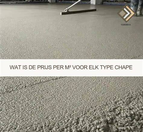 Table: overzicht prijs per m² en prijs per m³ voor verschillende vloeren
