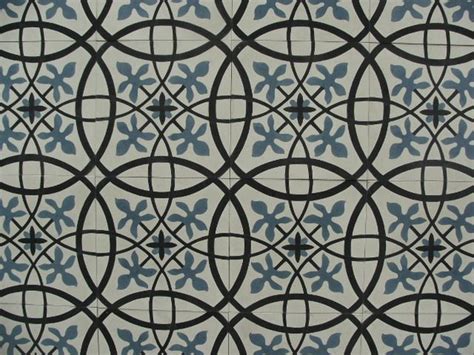Close-up van Portugese cementtegels met patroon