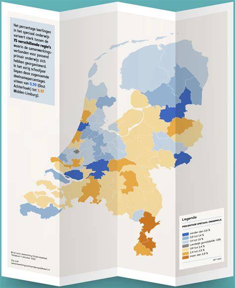 Kaart met regionale verschillen in funderingstype (Amsterdam, Zaanstad, Rotterdam)