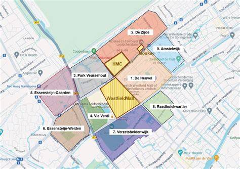Kaart van parkeerroutes en toegangswegen rondom Mall of the Netherlands