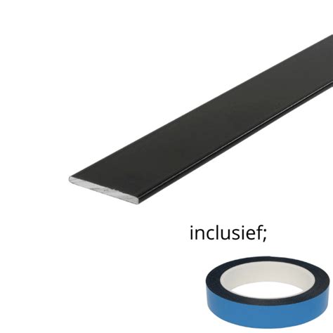 Zwarte aluminium platte strip gebruikt voor randafwerking