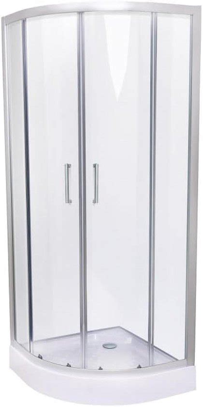 Afbeelding: Overzicht kwartronde douchecabines 90x90 cm